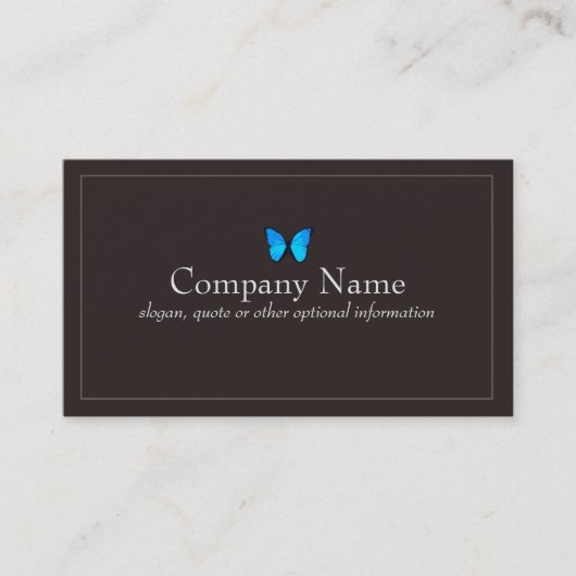 Blue Butterfly Business Card Visitenkarte (Vorderseite)