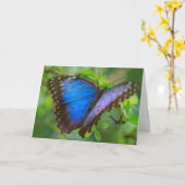 Blue Butterfly Card Karte (Gelbe Blume)