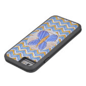 Blue Butterfly Chevron Case-Mate iPhone Hülle (Unterseite)