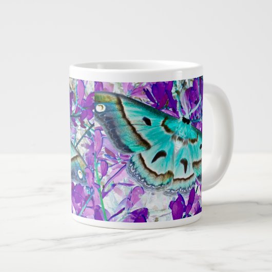 Blue Butterfly Cup Jumbo-Tasse (Vorderseite Rechts)