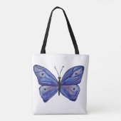 Blue Butterfly Custom All-Over-Print Tote Bag Tasche (Rückseite)