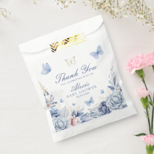 Blue Butterfly Danke Boy Baby Dusche Geschenktütchen