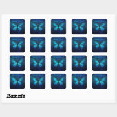 Blue Butterfly Danke Sticker (Blatt)