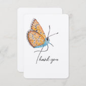 Blue Butterfly Dankeschön Card Dankeskarte (Vorne/Hinten)