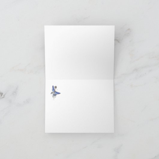 Blue Butterfly Dankeskarte (Innenseite)