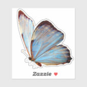 Blue Butterfly Decorative Custom Vinyl Sticker (Blatt)