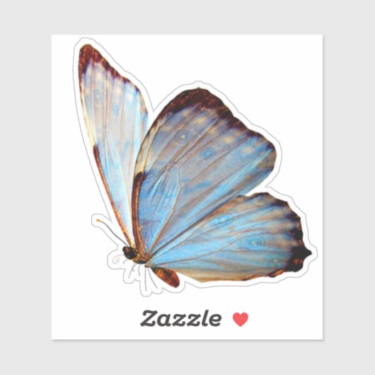 Blue Butterfly Decorative Custom Vinyl Sticker (Blatt)
