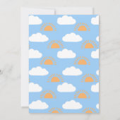 Blue Butterfly Design First Rice "Annaprashan" Einladung (Rückseite)