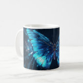 Blue Butterfly Design Keramik Tasse (Vorderseite Links)