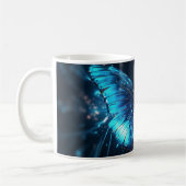 Blue Butterfly Design Keramik Tasse (Links)
