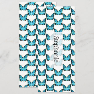 Blue Butterfly Design Lesezeichen