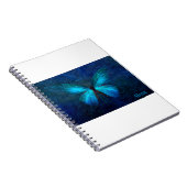 Blue Butterfly Design Notizblock (Rechte Seite)