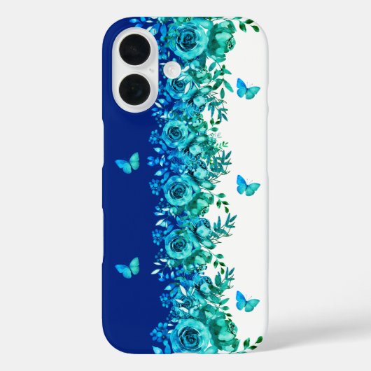 Blue Butterfly Garden Phone Case (Rückseite)