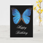 Blue Butterfly Geburtstagskarte Karte (Gelbe Blume)