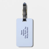 Blue Butterfly Gepäckmarke Gepäckanhänger (Rückseite vertikal)