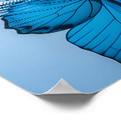 Blue Butterfly Gerahmte Kunst Poster (Ecke)