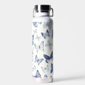 Blue Butterfly Geschenk für Mutter und Freunde maß Trinkflasche (Rückseite)