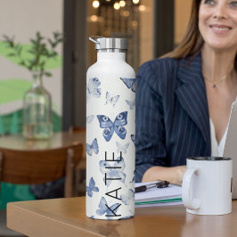 Blue Butterfly Geschenk für Mutter und Freunde maß Trinkflasche