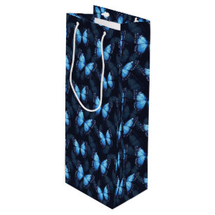 Blue Butterfly-Geschenktasche Geschenktüte Für Weinflaschen