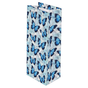 Blue Butterfly-Geschenktasche Geschenktüte Für Weinflaschen