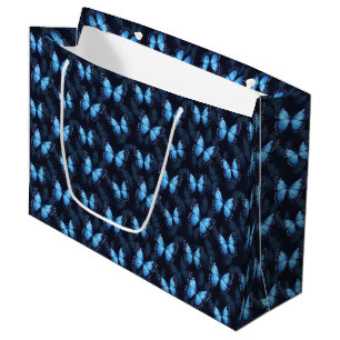 Blue Butterfly-Geschenktasche Große Geschenktüte