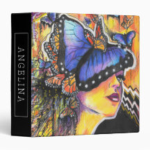Blue Butterfly Girl Abstrakter Pop