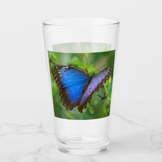 Blue Butterfly Glass Cup Glas (Vorderseite)