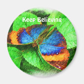 Blue Butterfly glaubt Affirmations Magnet (Vorne)