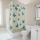 Blue butterfly gold garden duschvorhang (Beispiel)