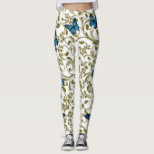 Blue butterfly gold garden leggings (Vorderseite)
