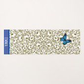 Blue butterfly gold garden yogamatte (Rückseite (Horizontal))