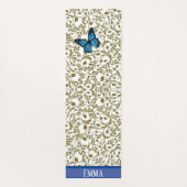 Blue butterfly gold garden yogamatte (Rückseite)