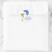 Blue Butterfly & Green Vine Label Stickers (Tasche)