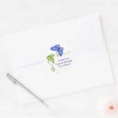 Blue Butterfly & Green Vine Label Stickers (Umschlag)