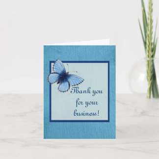 Blue Butterfly Handmade Soap Dankeskarte