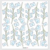 Blue Butterfly Haven Bedroom Wall Set Sticker (Blatt)