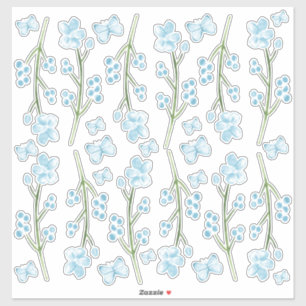 Blue Butterfly Haven Bedroom Wall Set Sticker