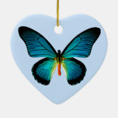 Blue Butterfly Heart Ornament (Hinten)