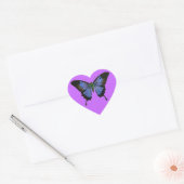 Blue Butterfly Heart Shape Stickers (Umschlag)