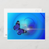 Blue Butterfly Image Postkarte (Vorne/Hinten)