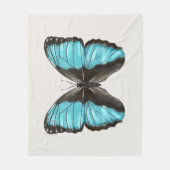 Blue Butterfly Insect Art Lover Fleecedecke (Vorderseite)