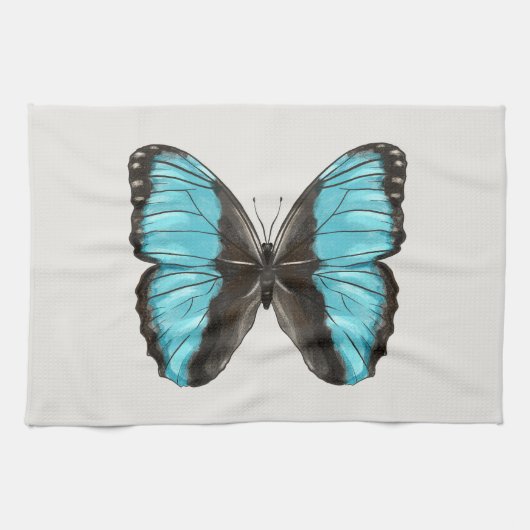 Blue Butterfly Insect Art Lover Geschirrtuch (Horizontal)