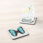 Blue Butterfly Insect Art Lover Getränkeuntersetzer (Rechte Seite)