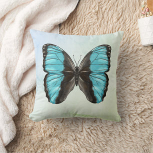 Blue Butterfly Insect Art Lover Kissen