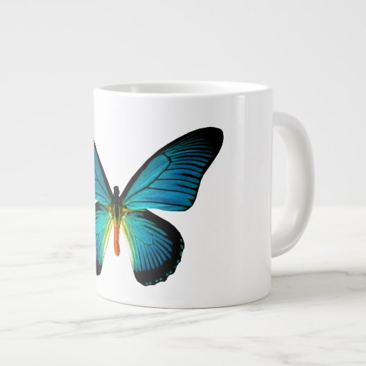 Blue Butterfly Jumbo-Tasse (Vorderseite Rechts)