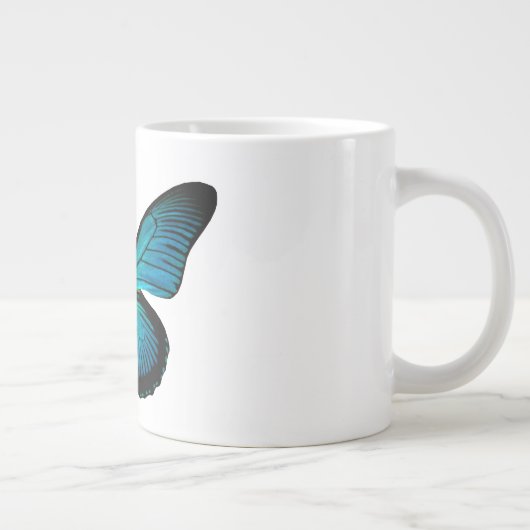 Blue Butterfly Jumbo-Tasse (Rechts)