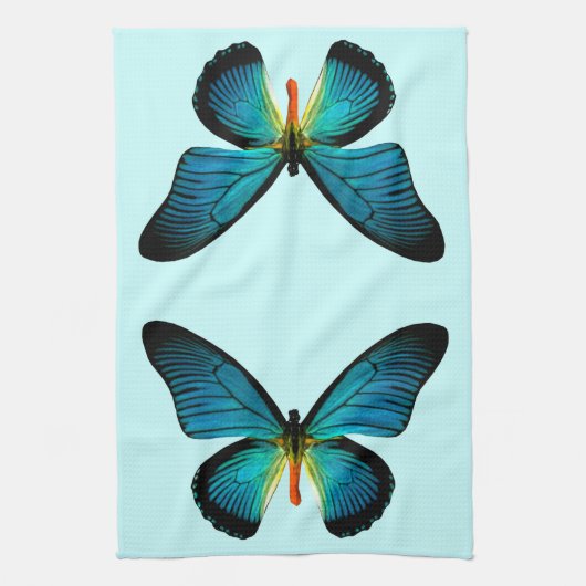 Blue Butterfly Kitchtuch Handtuch (Vertikal)