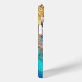 BLUE BUTTERFLY LADY,AQUAMARIN GOLD GLITZERN-MONOGR Case-Mate iPhone HÜLLE (Rückseite / Rechts)