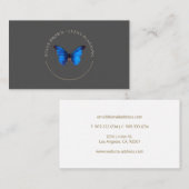 Blue-Butterfly-Logo-Visitenkarte Visitenkarte (Vorne/Hinten)