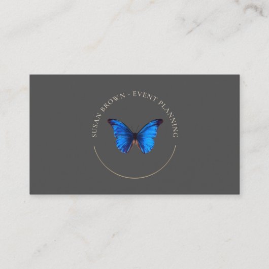 Blue-Butterfly-Logo-Visitenkarte Visitenkarte (Vorderseite)